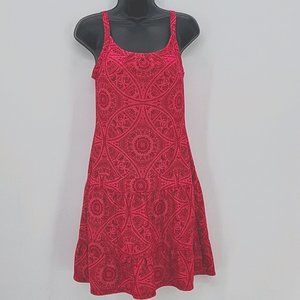 Prana Athleisure Exercise Dress Fuschia/Brown Size Small